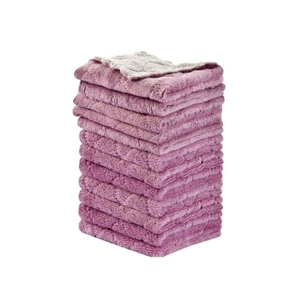 12PCS Kitchen Towels Dish Towels, Multipurpose Reusable Dish Cloths, Double-Sided Microfiber Cleaning Rags for Furniture, Car, Tea, Bowl, 10x 6 inch